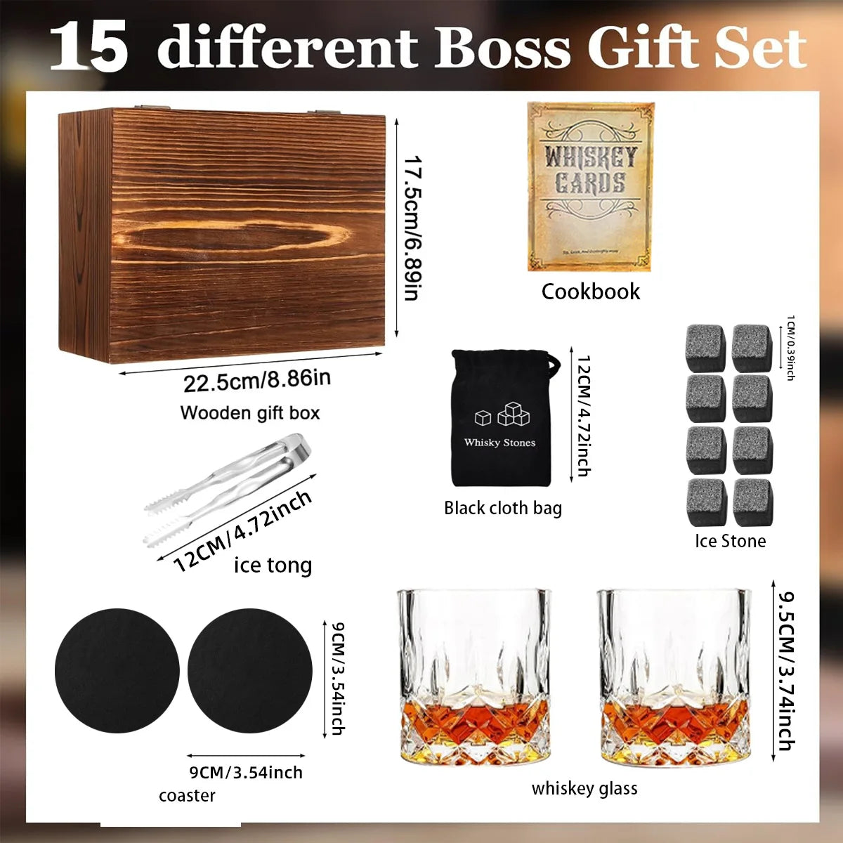 Duo de Dégustation avec pierres | Deux verres, huit pierres et un coffret pensé pour partager un moment d’exception.